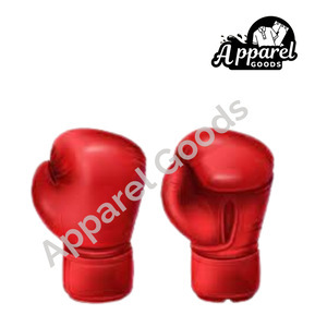 Realistic pairs of red boxing gloves
