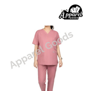 Lumiere- Pink Cotton Blended Scrubs