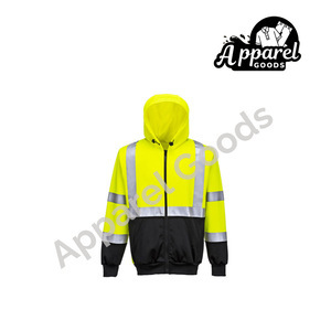 Hi-Vis Yellow with Black Bottom Hoody